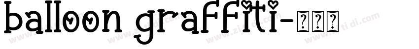 balloon graffiti字体转换